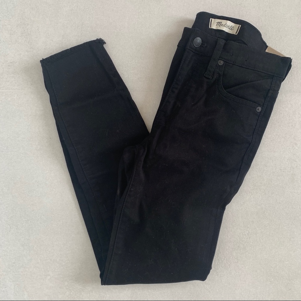 NWOT 9” High Rise Skinny Madewell Black Jeans